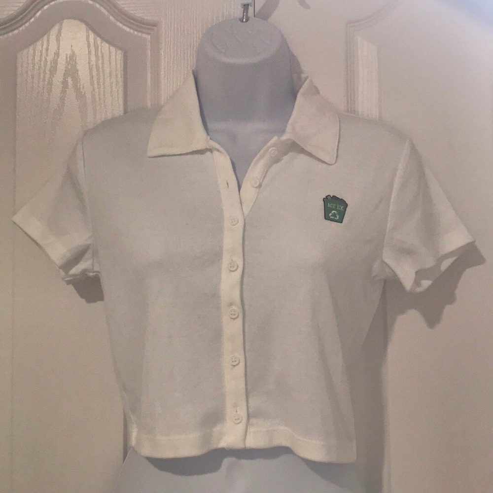 NWT Cropped Polo Shirt